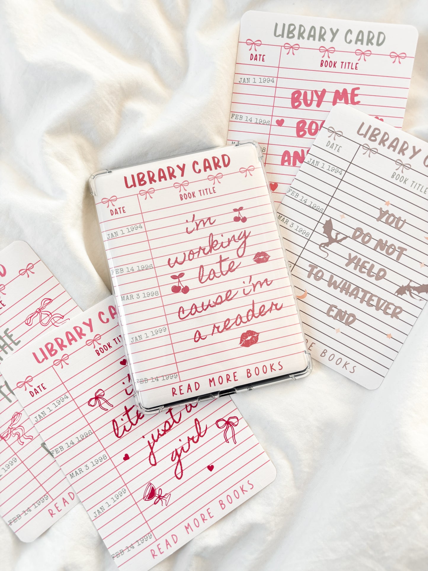 I'm Working Late Cause I'm A Reader Library Card Kindle Insert