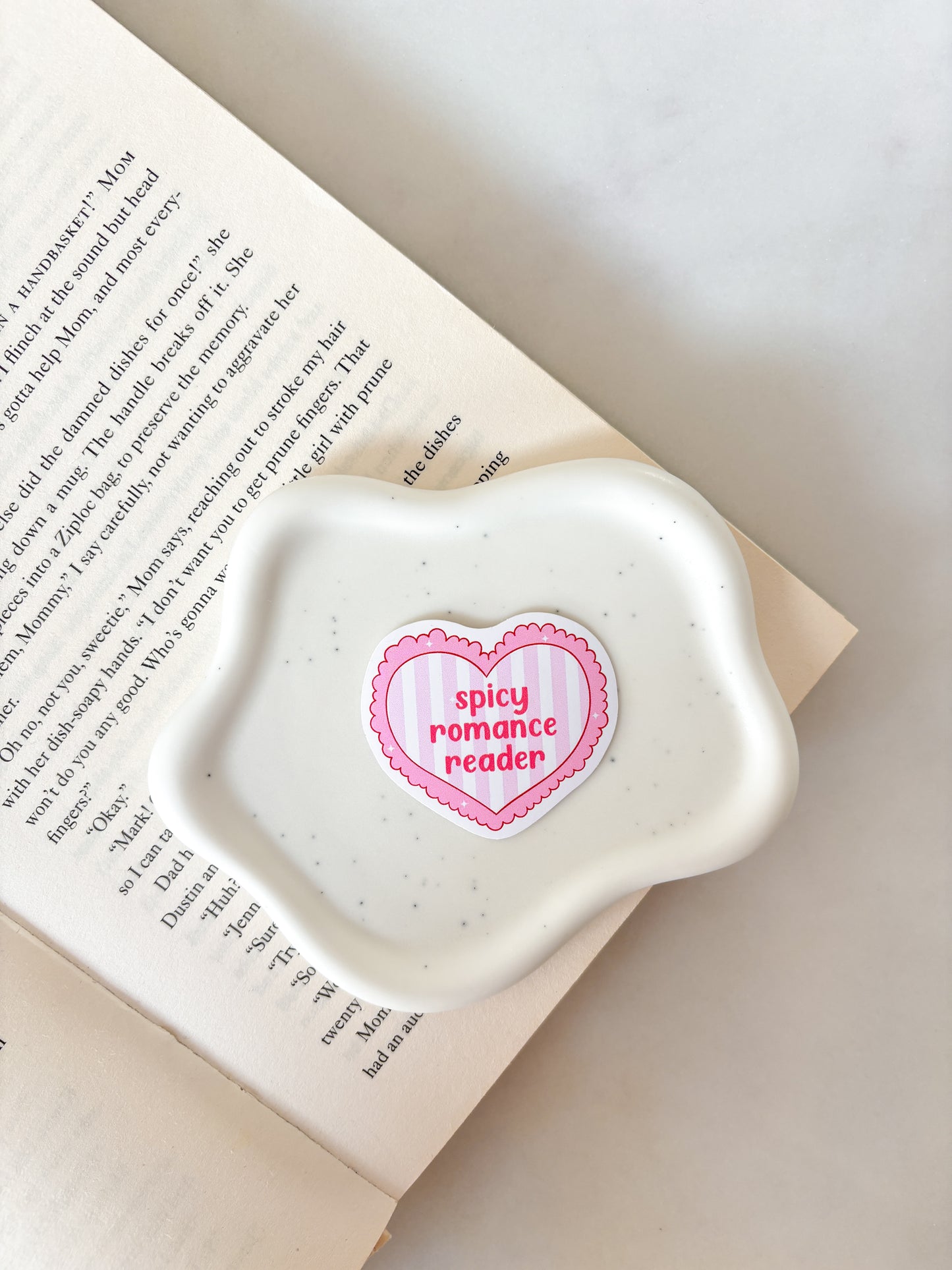 Spicy Romance Reader Heart Sticker