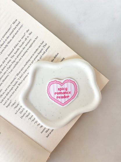 Spicy Romance Reader Heart Sticker