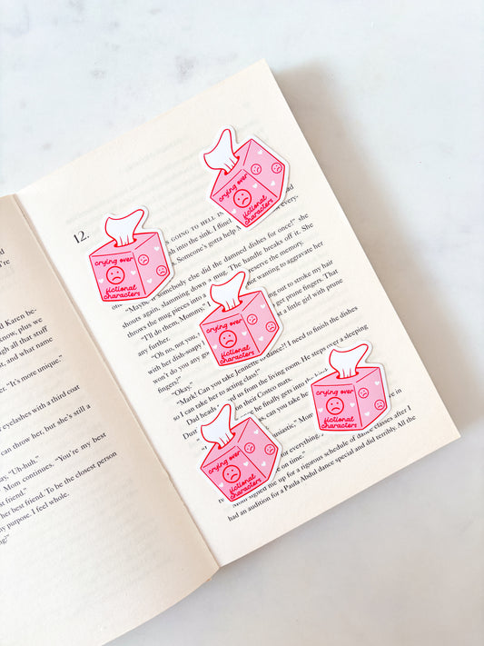 Crying Over Fictional Characters Sticker