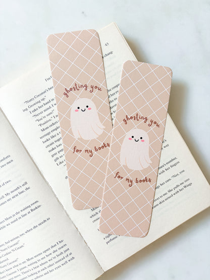 Ghosting You For My Books Bookmark | Cute Ghost Bookmark
