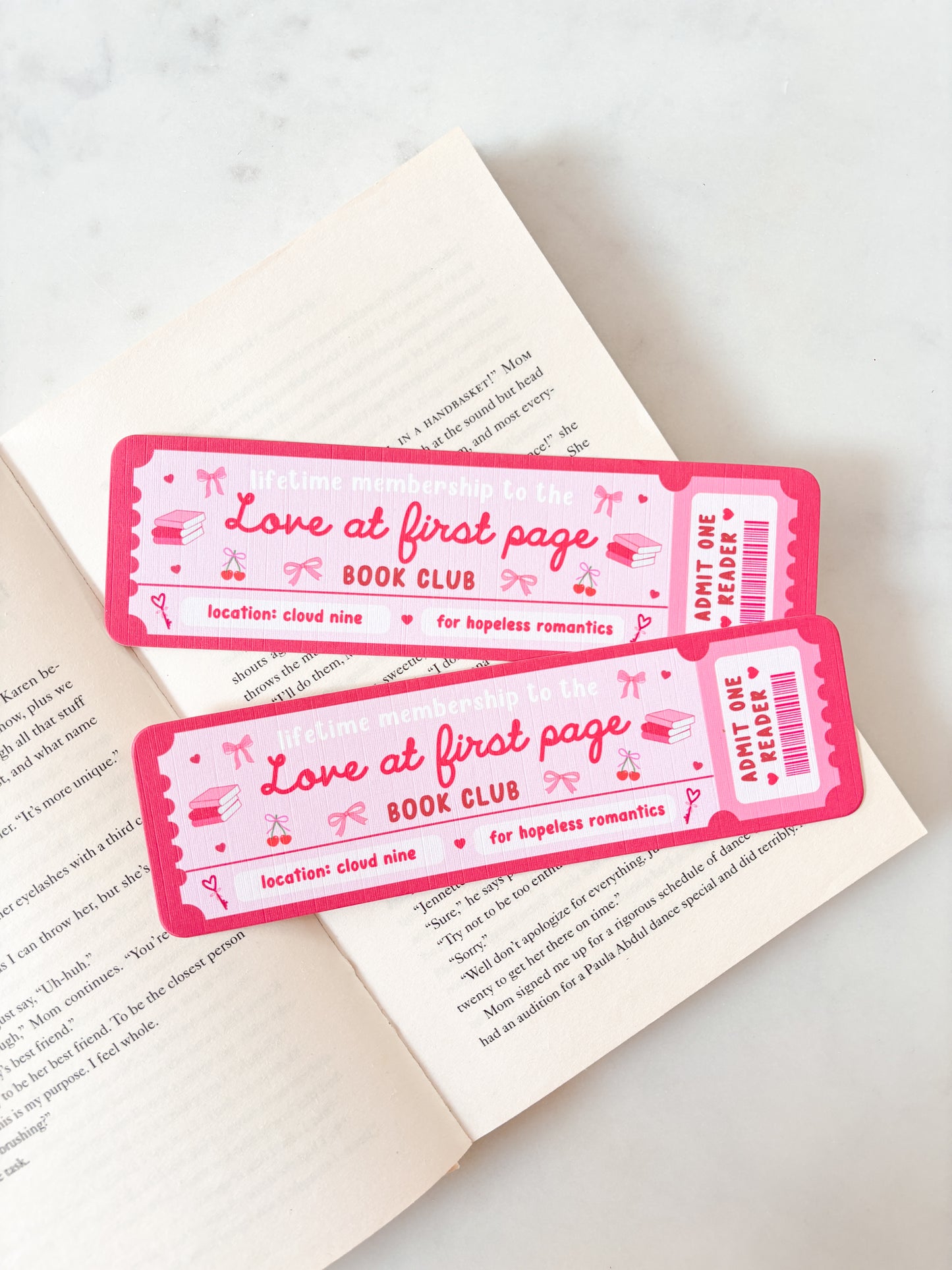 Love At First Page Book Club Bookmark
