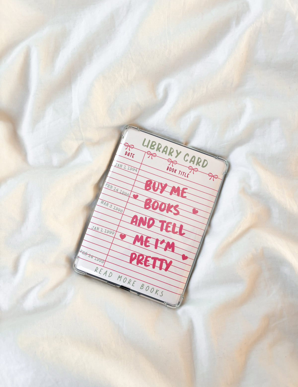 Kindle Inset Library Card Buy Me Books Library Card Kindle Insert – Fleurs On Sunday