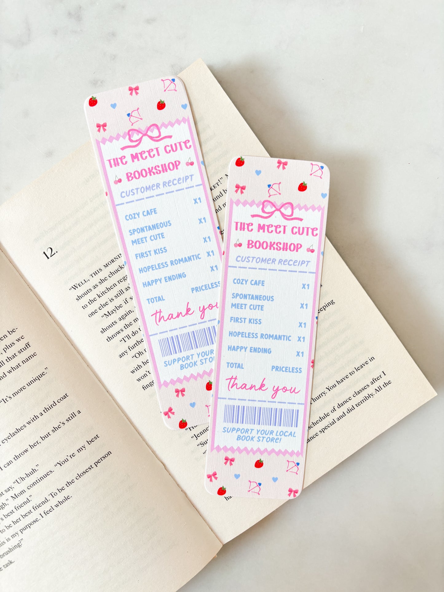 Meet Cute Bookshop Receipt Bookmark