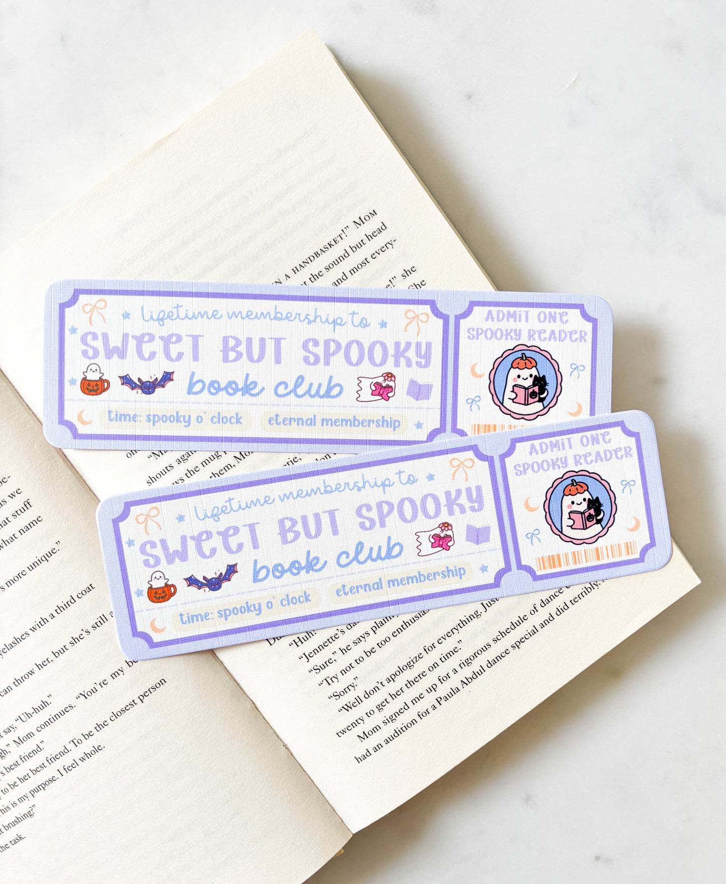 Sweet But Spooky Book Club Ticket Bookmark