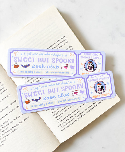 Sweet But Spooky Book Club Ticket Bookmark