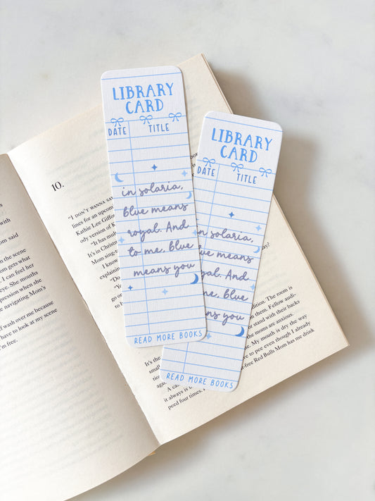 In Solaria Blue Means You Library Bookmark