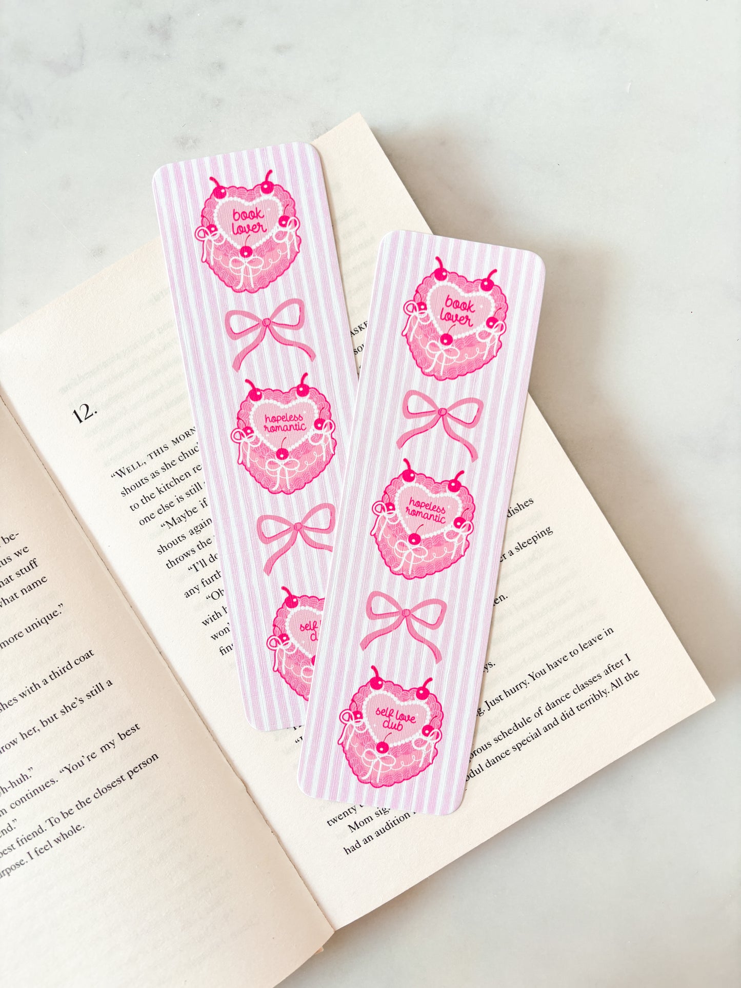Pink Vintage Romance Cakes Bookmark