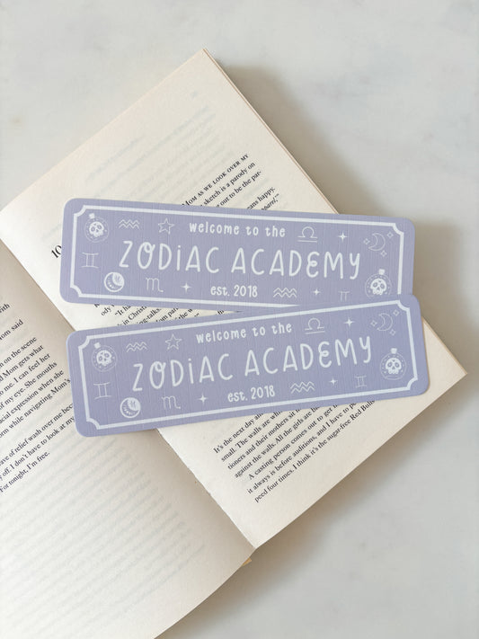Zodiac Academy Minimal Bookmark