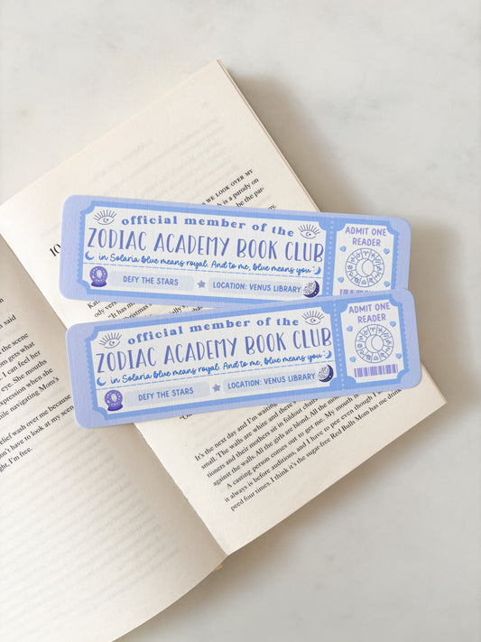 Zodiac Academy Book Club Bookmark