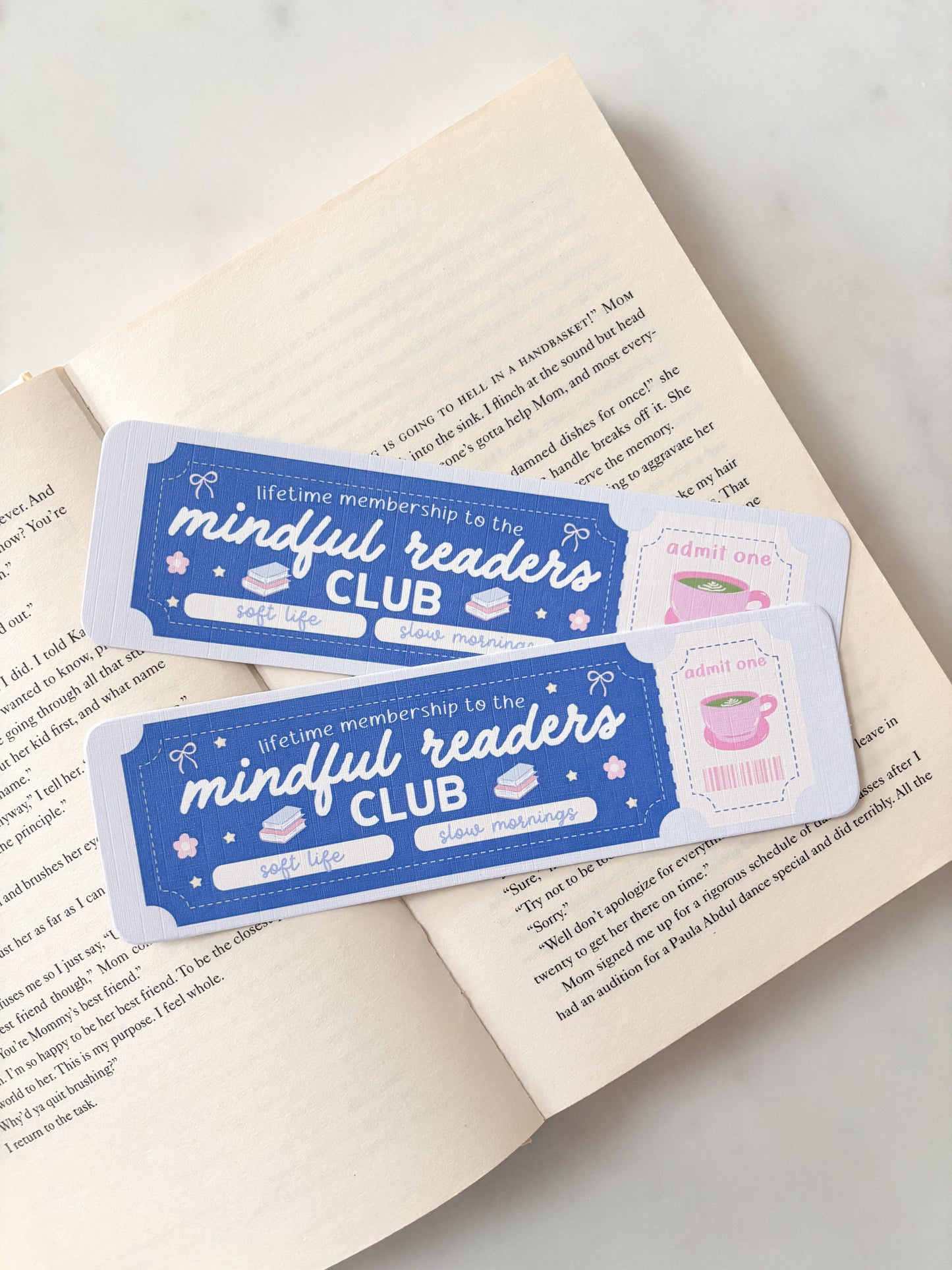 Mindful Readers Club Ticket Bookmark
