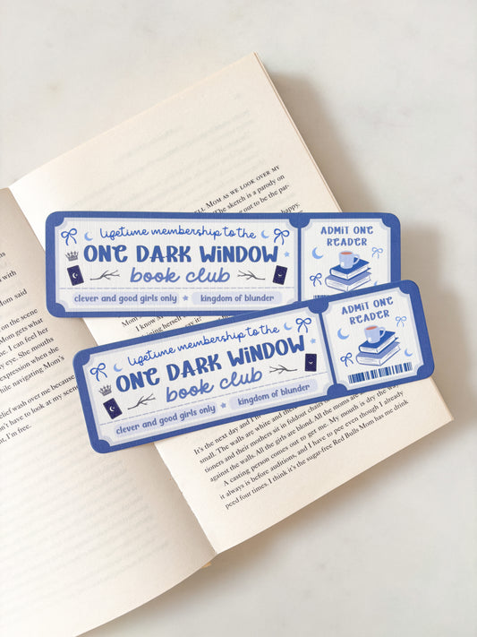 One Dark Window Book Club Bookmark