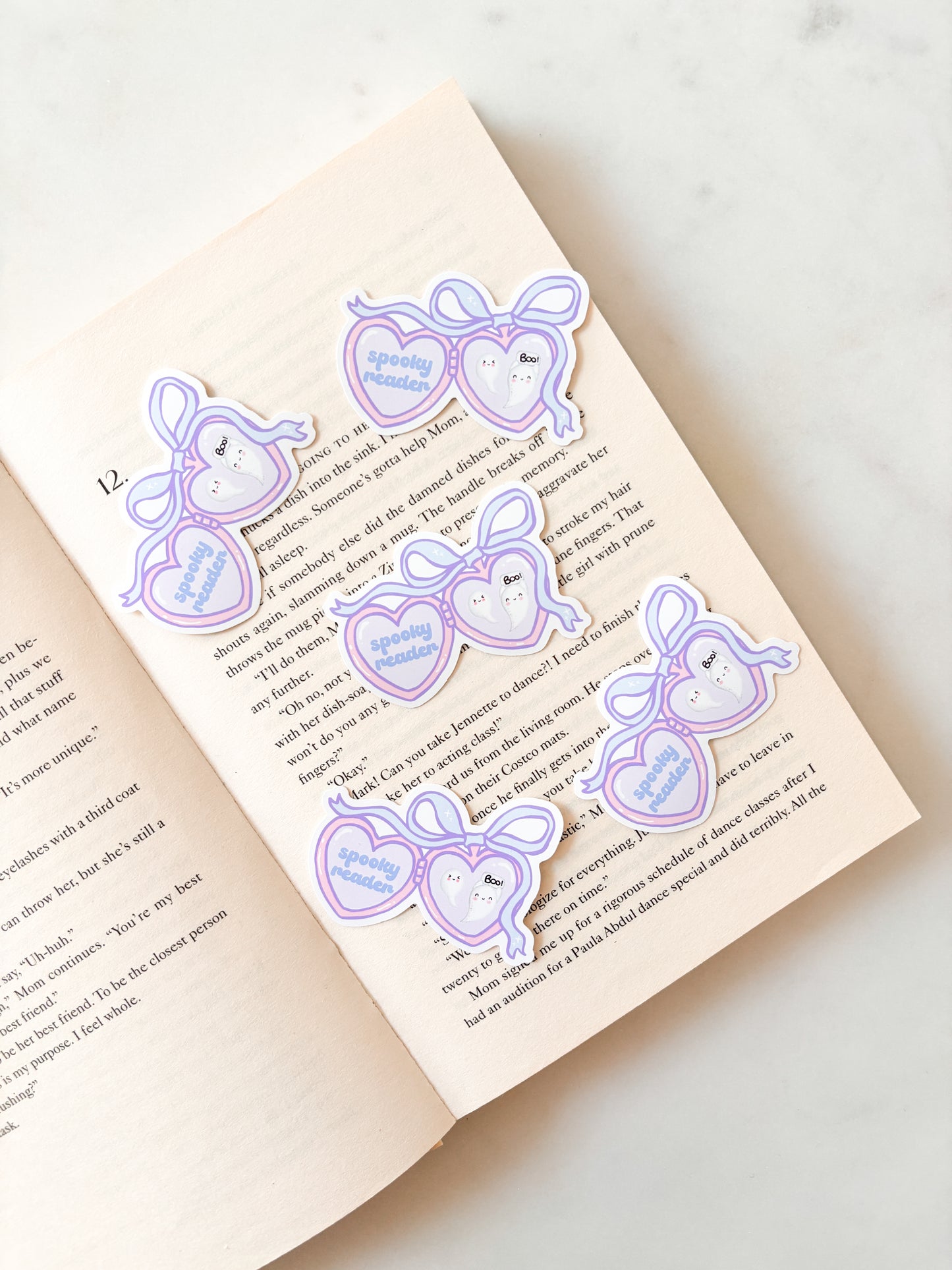 Spooky Reader Coquette Locket Sticker