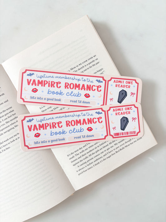 Vampire Romance Book Club Bookmark