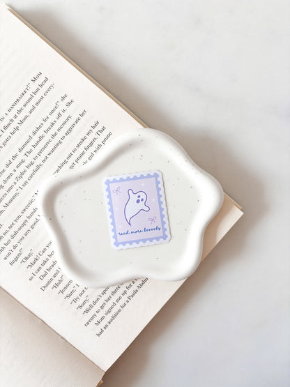 Purple Spooky Ghost Stamp Sticker