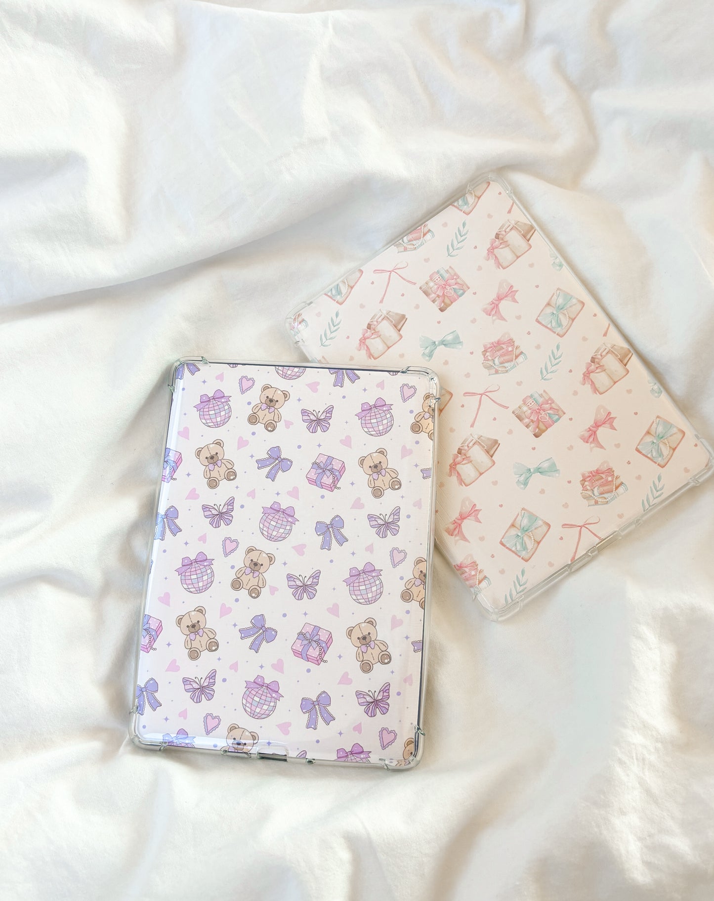 Purple Coquette Teddy Bear Print Kindle Insert