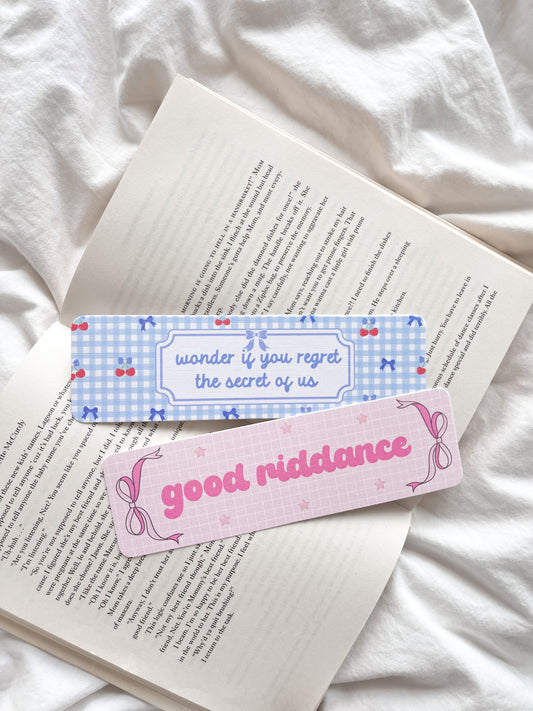 Gracie Abrams Bookmarks | Secret Of Us | Good Riddance Bookmark