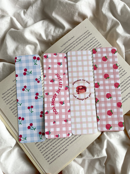 Cute Cherry Peach Bookmark | Keep Driving Bookmark