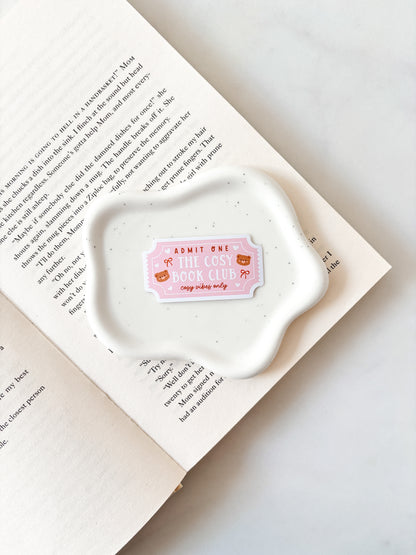 Cosy Book Club Ticket Sticker