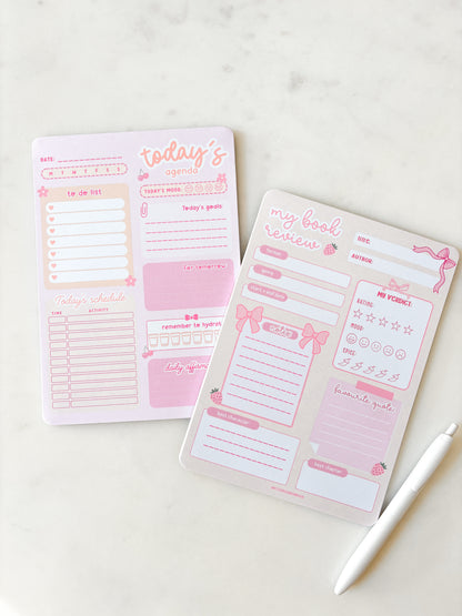 Cute Book Review Notepad | A5 Notepad