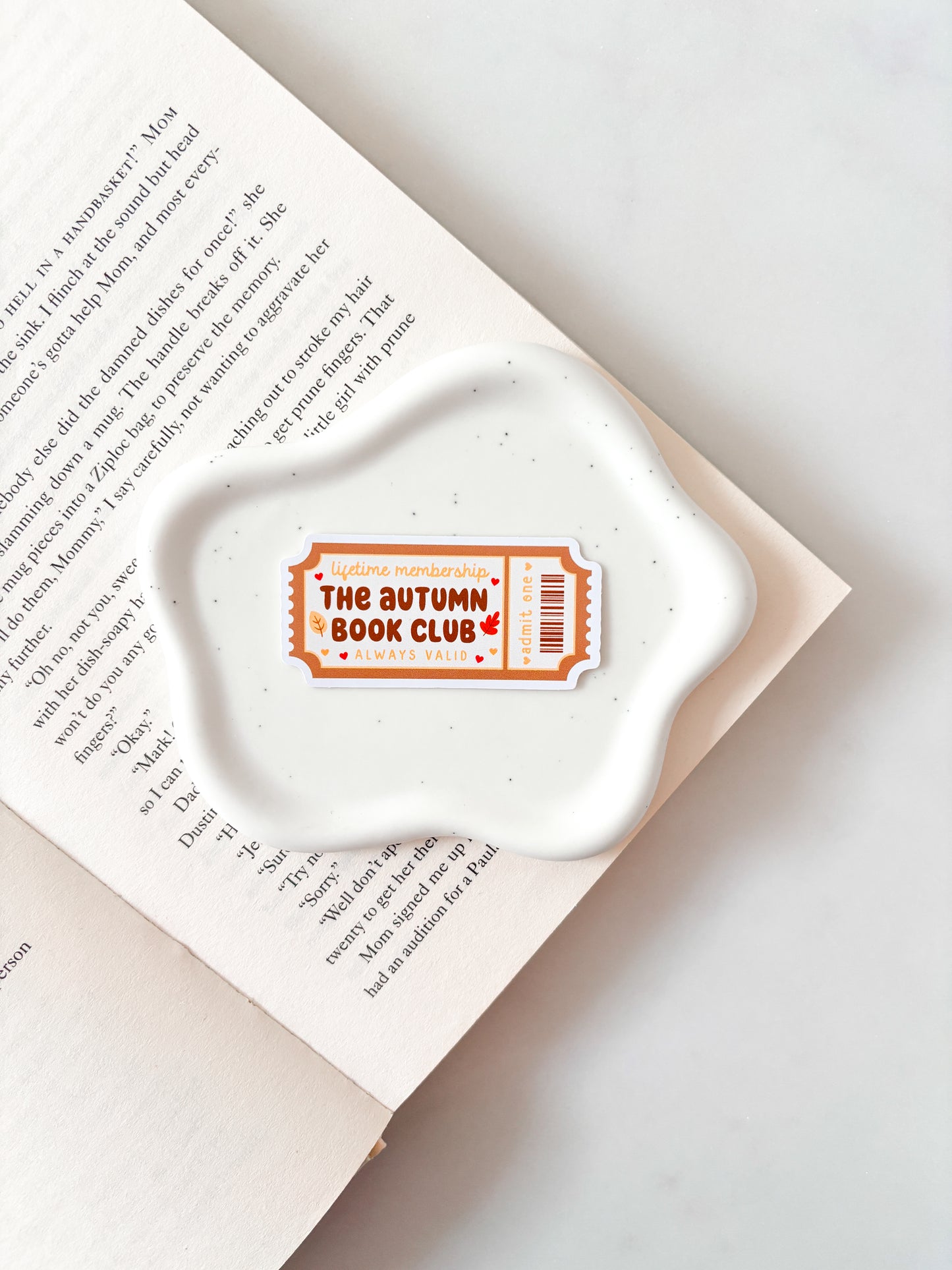 The Autumn Book Club Ticket Sticker