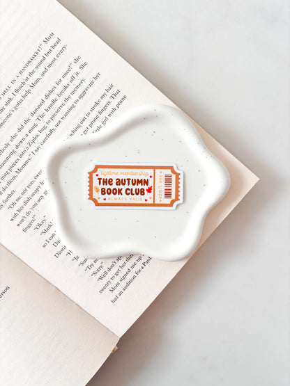 The Autumn Book Club Ticket Sticker