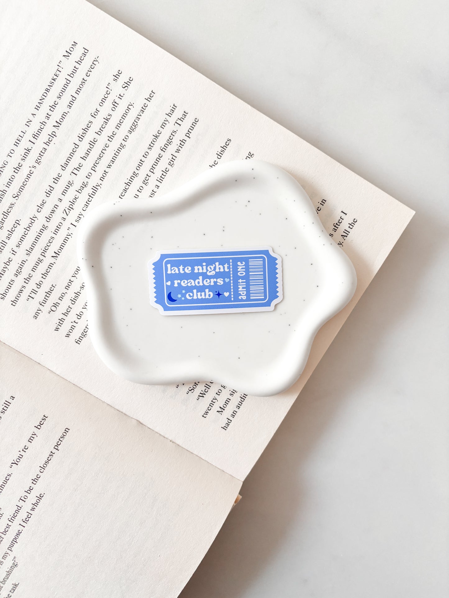 Late Night Readers Club Ticket Sticker