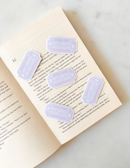 Hot Ghouls Reads Club Ticket Sticker