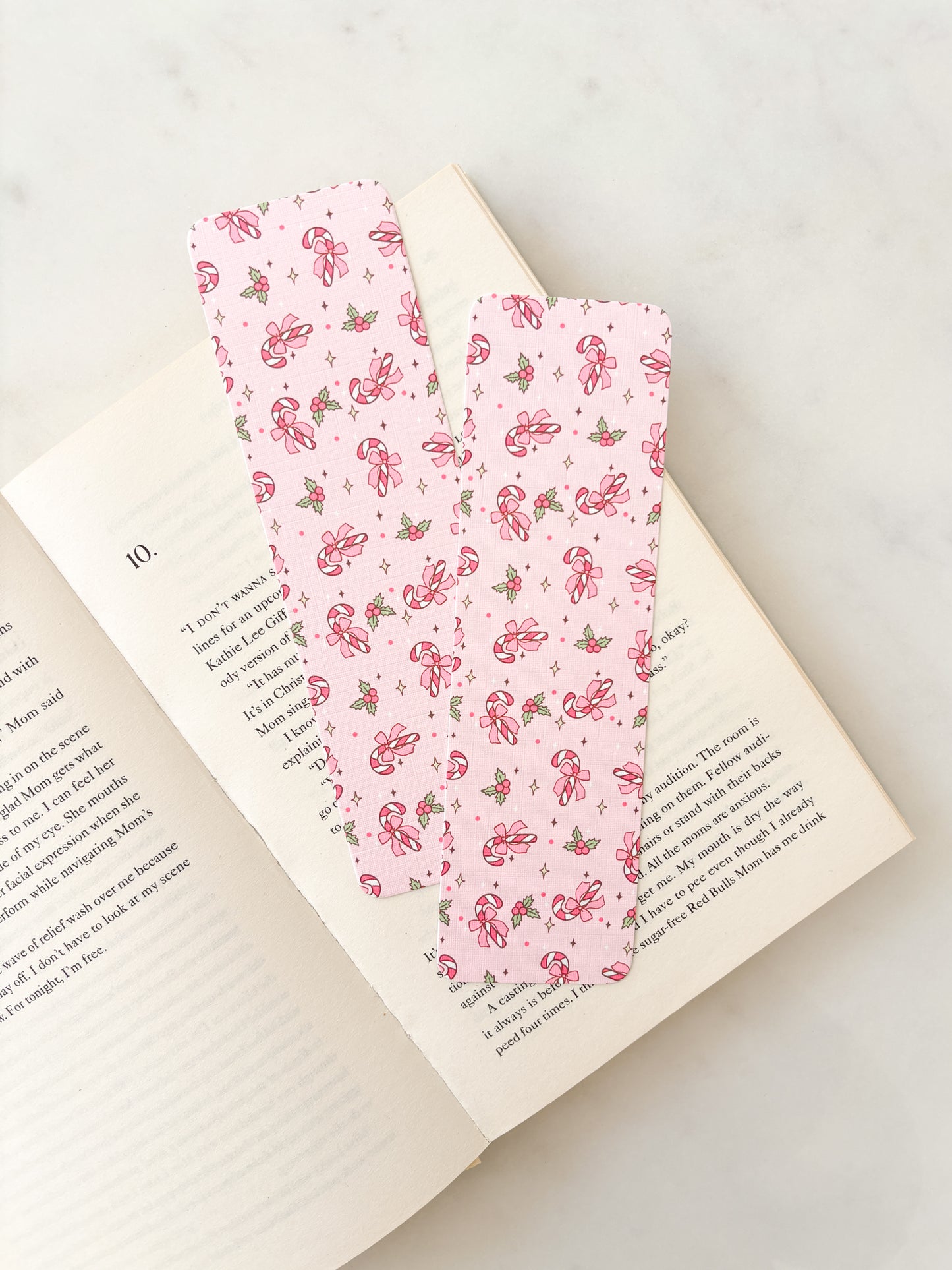 Coquette Candy Canes Bookmark
