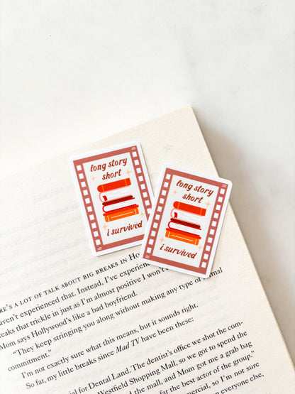 Long Story Short I Survived Sticker | Bookish Sticker