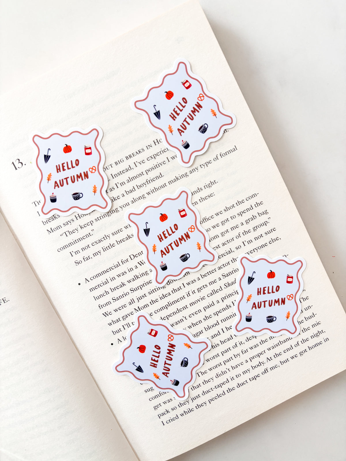 Hello Autumn Sticker | Fall Girly