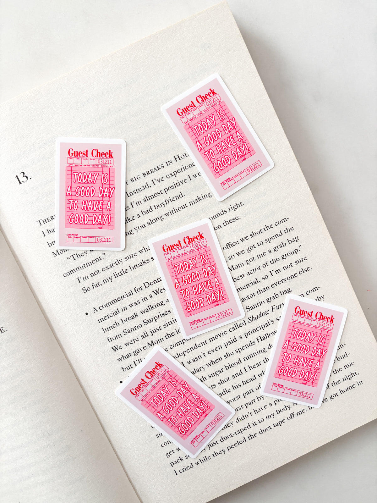 Guest Check Today Is A Good Day To Have A Good Day | Journal Sticker