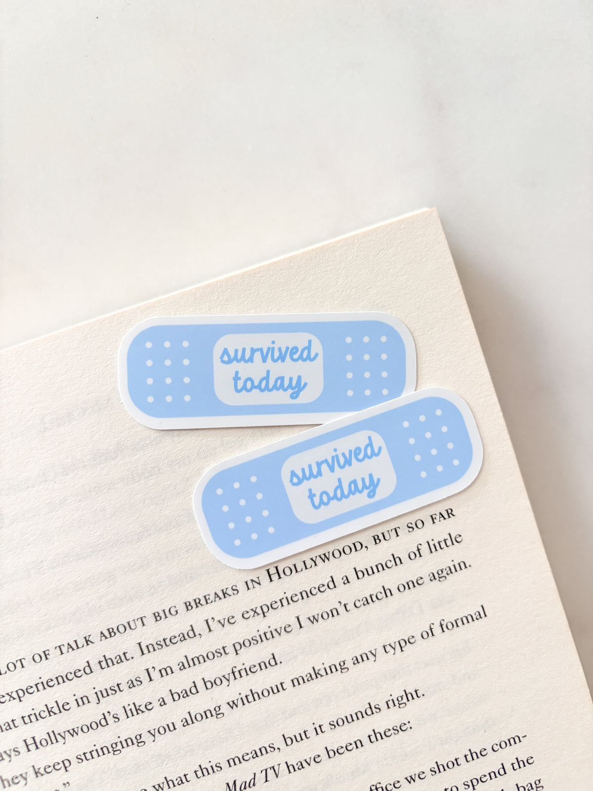 Survived Today Bandaid Sticker