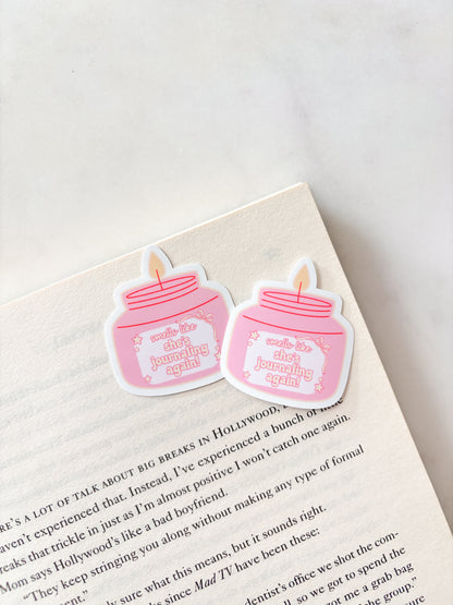Smells Like She's Journaling Again Candle Sticker | Planner Sticker