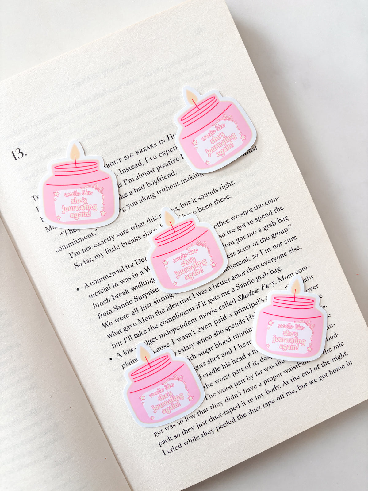 Smells Like She's Journaling Again Candle Sticker | Planner Sticker