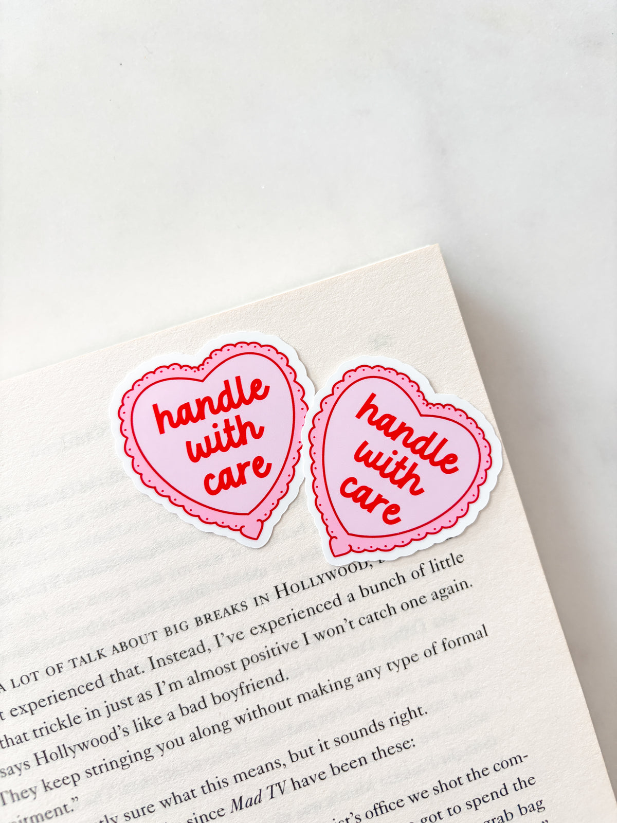 Handle With Care Heart Sticker | Journal Sticker
