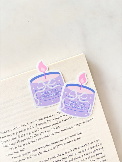 Burn The Patriarchy Candle Sticker | Journal Sticker