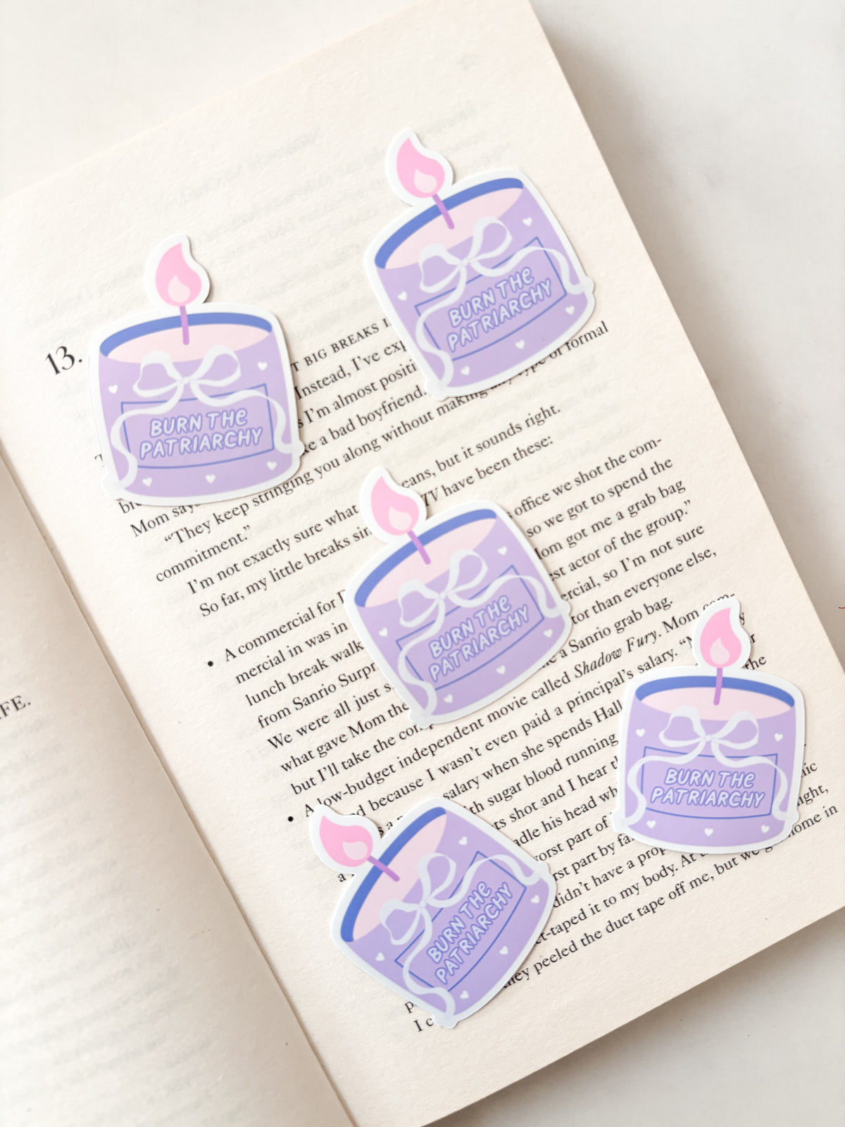 Burn The Patriarchy Candle Sticker | Journal Sticker