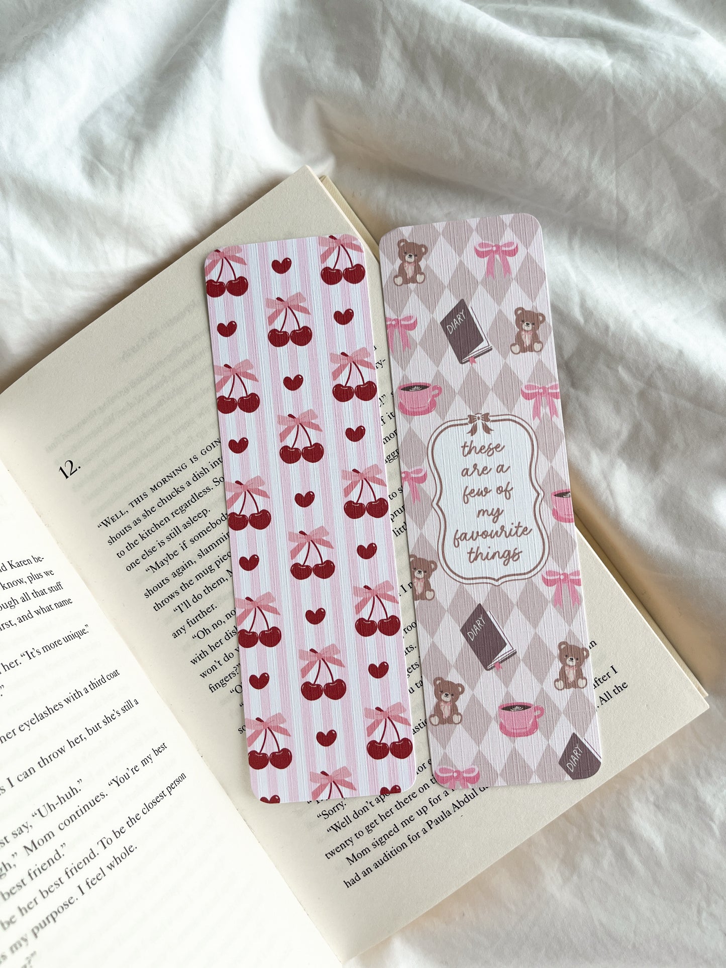 My Favourite Things Bookmark | Girly Romantic Bookmark