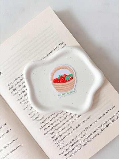 Strawberry Basket Sticker | Cute Strawberries Sticker
