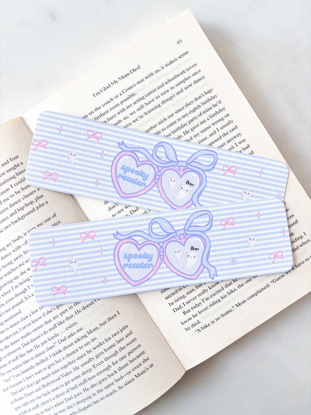 Cute Spooky Reader Ghost Locket Bookmark