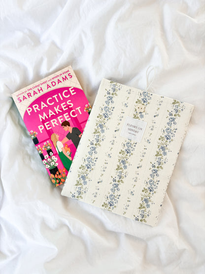 Blue Flowers Book Sleeve | Cotton Book Sleeve