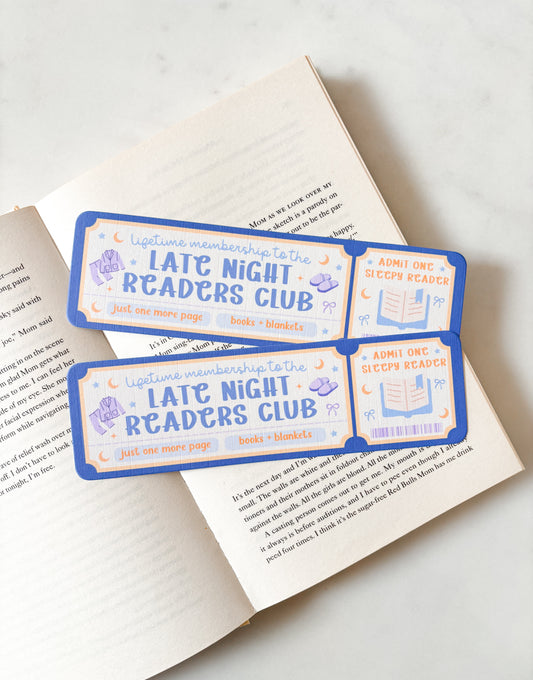Late Night Readers Club Bookmark