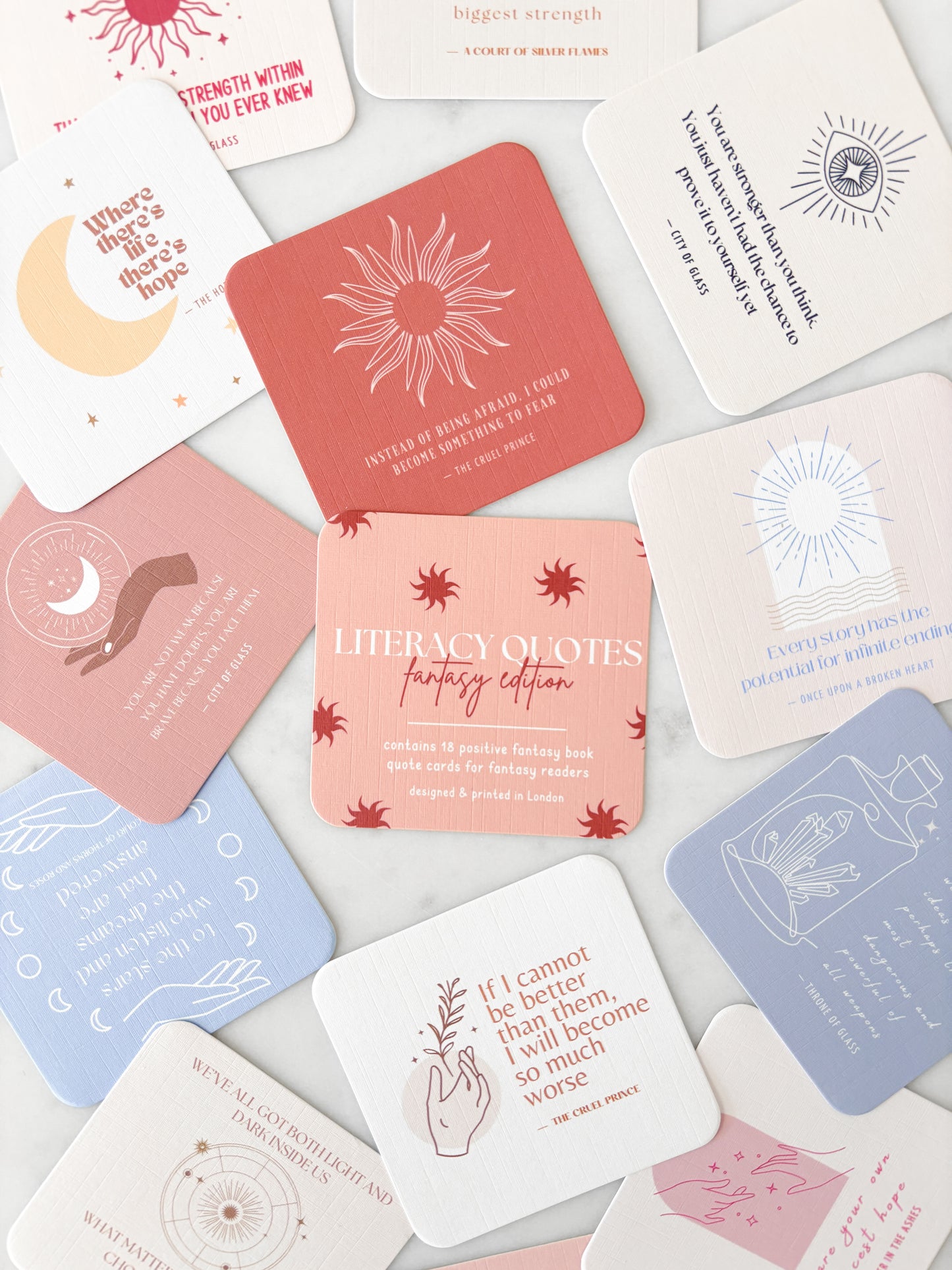Fantasy Books Literacy Quotes Affirmation Cards