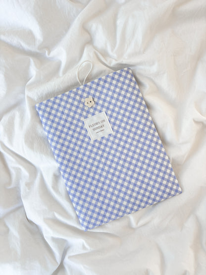 Sweet Blue Plaid Book Sleeve