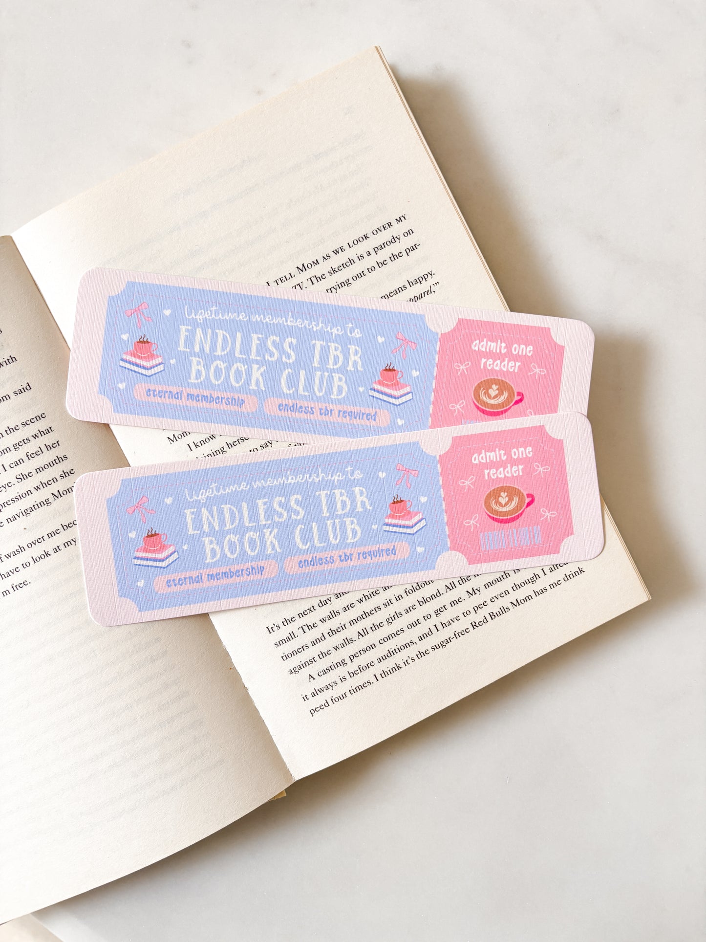 Pastel Customised Personalised Book Club Name Bookmark