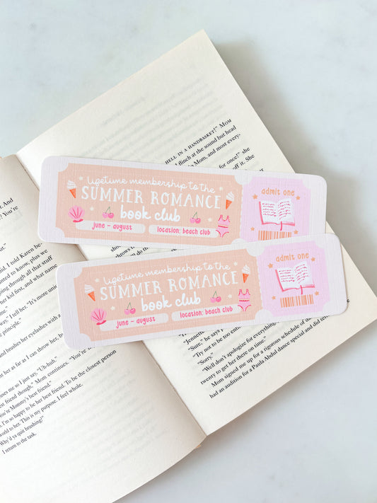 Summer Romance Book Club Bookmark
