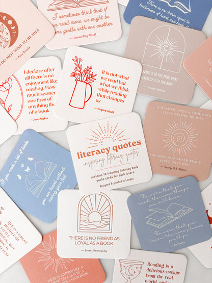 Inspiring Literacy Quotes Affirmation Cards