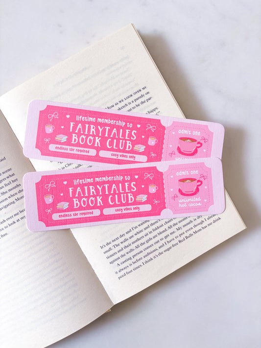 Pink Customised Personalised Book Club Name Bookmark