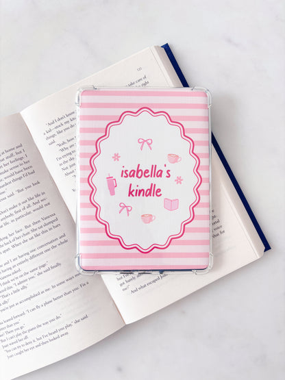 Cute Striped Personalised Name Kindle Insert | Ereader Insert